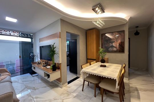Sala de apartamento à venda com 2 quartos, 93m² em Castelo, Belo Horizonte
