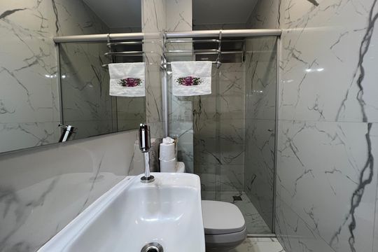 Banheiro Social de apartamento à venda com 2 quartos, 93m² em Castelo, Belo Horizonte