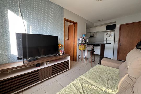 Sala  de apartamento à venda com 1 quarto, 42m² em Samambaia, Brasília