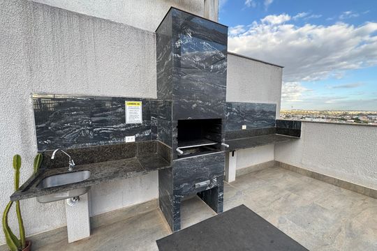 Área comum - Churrasqueira de apartamento à venda com 1 quarto, 42m² em Samambaia, Brasília