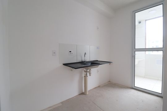 Cozinha de apartamento à venda com 2 quartos, 42m² em Jardim, Santo André