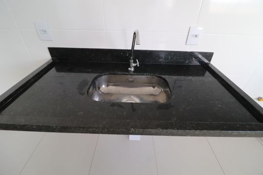 Cozinha de apartamento para alugar com 2 quartos, 57m² em Novo Mundo, Uberlândia