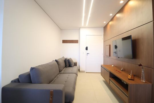 Sala de apartamento para alugar com 2 quartos, 70m² em Patrimônio, Uberlândia