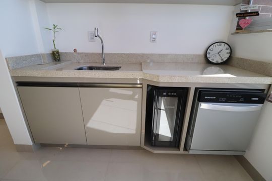 Cozinha de apartamento para alugar com 2 quartos, 70m² em Patrimônio, Uberlândia