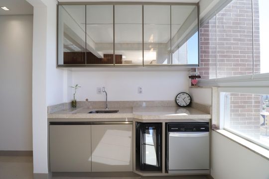 Cozinha de apartamento para alugar com 2 quartos, 70m² em Patrimônio, Uberlândia