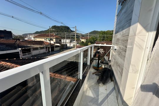 Sacada da Sala de casa de condomínio para alugar com 3 quartos, 145m² em Vila Voturuá, São Vicente