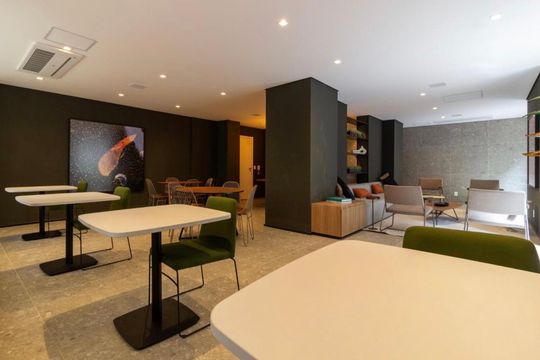 Área comum de kitnet/studio à venda com 1 quarto, 24m² em Pinheiros, São Paulo