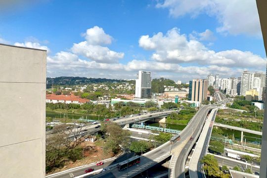 Vista da Varanda do Studio de kitnet/studio à venda com 1 quarto, 24m² em Pinheiros, São Paulo