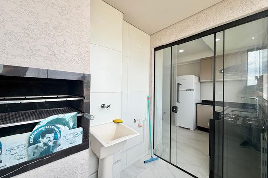 Área de Serviço com churrasqueira de apartamento para alugar com 3 quartos, 55m² em Parque da Fonte, São José dos Pinhais