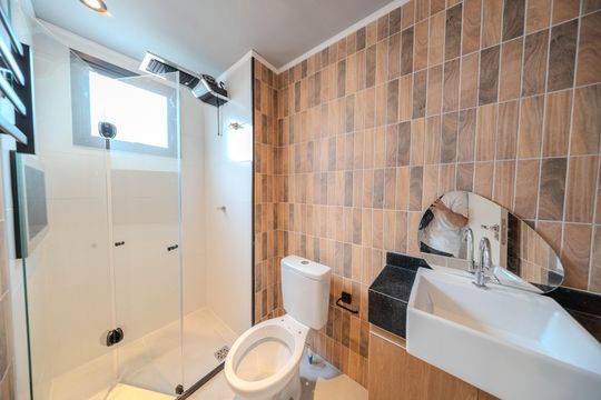 Banheiro de apartamento para alugar com 1 quarto, 28m² em Consolação, São Paulo