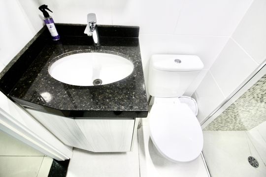 Banheiro  de apartamento para alugar com 1 quarto, 35m² em Vila Guilhermina, São Paulo