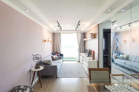 Sala de apartamento para alugar com 2 quartos, 56m² em São Pedro, Osasco