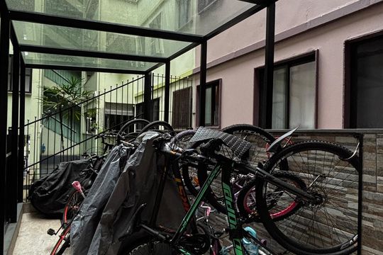 bicicletário  de apartamento à venda com 2 quartos, 46m² em Vila Aquilino, Santo André