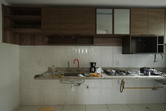 Cozinha de apartamento para alugar com 1 quarto, 42m² em Utinga, Santo André