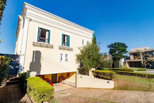 Fachada de casa de condomínio à venda com 5 quartos, 375m² em Morada dos Pinheiros (Aldeia da Serra), Barueri