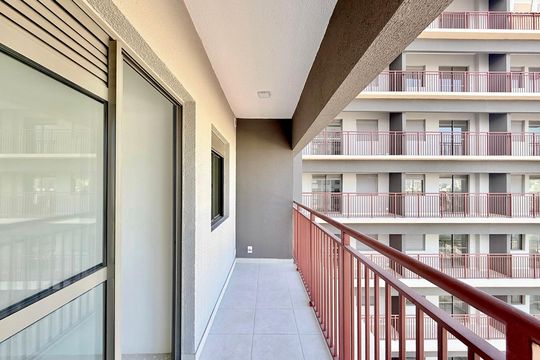 Sacada  de apartamento à venda com 1 quarto, 34m² em Brooklin, São Paulo