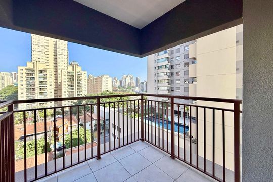Sacada  de apartamento à venda com 2 quartos, 42m² em Brooklin, São Paulo