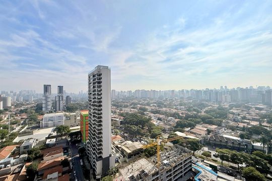 Vista  de apartamento à venda com 1 quarto, 42m² em Brooklin, São Paulo
