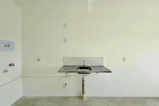 Cozinha  de apartamento à venda com 1 quarto, 34m² em Brooklin, São Paulo