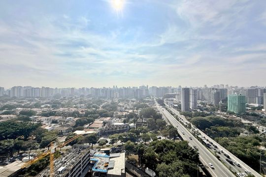 Vista  de apartamento à venda com 1 quarto, 42m² em Brooklin, São Paulo
