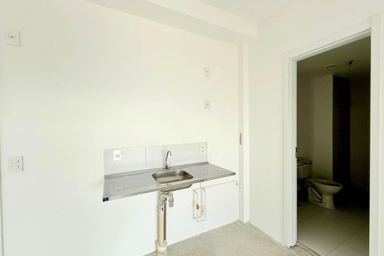 Cozinha  de apartamento à venda com 1 quarto, 42m² em Brooklin, São Paulo