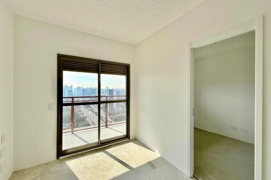 Sala de apartamento à venda com 1 quarto, 34m² em Brooklin, São Paulo