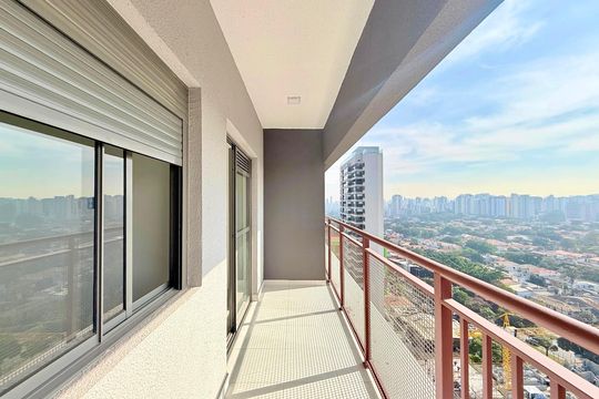 Sacada de apartamento à venda com 1 quarto, 34m² em Brooklin, São Paulo