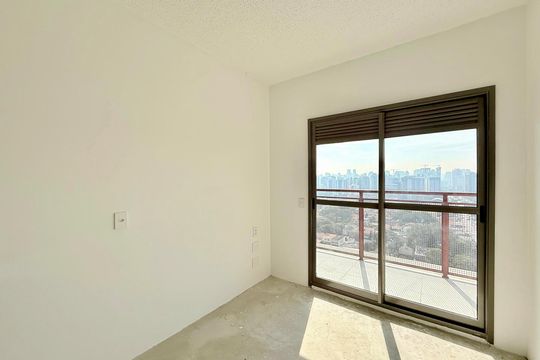Sala  de apartamento à venda com 1 quarto, 34m² em Brooklin, São Paulo
