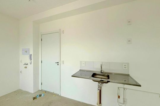 Cozinha de apartamento à venda com 1 quarto, 42m² em Brooklin, São Paulo