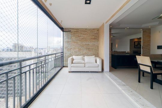 Sala - Varanda de apartamento para alugar com 3 quartos, 124m² em Brooklin, São Paulo