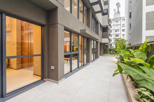 Área comum de kitnet/studio para alugar com 1 quarto, 22m² em Jardim Paulista, São Paulo