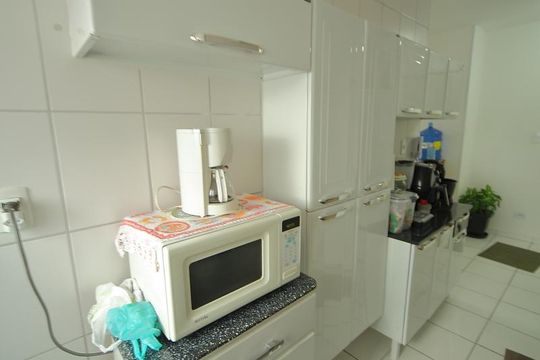 Cozinha  de apartamento à venda com 2 quartos, 52m² em Montanhão, São Bernardo do Campo