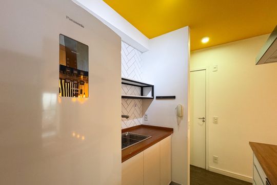 Cozinha de apartamento à venda com 1 quarto, 54m² em Jardim Olavo Bilac, São Bernardo do Campo