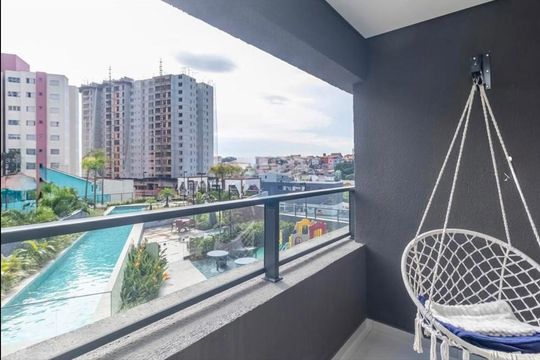 Varanda de kitnet/studio à venda com 1 quarto, 26m² em Vila Cordeiro, São Paulo