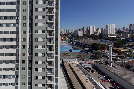 Cozinha e Área de Serviço - vista de apartamento à venda com 2 quartos, 42m² em Centro, Guarulhos