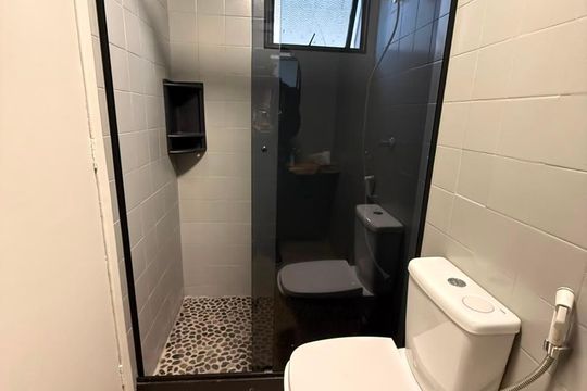 Banheiro social  de apartamento para alugar com 2 quartos, 138m² em Santa Efigênia, Belo Horizonte