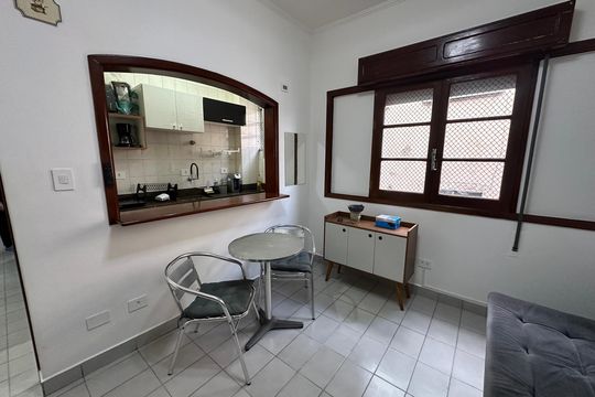 Sala de apartamento para alugar com 1 quarto, 50m² em Itararé, São Vicente