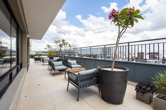 Terraço de apartamento para alugar com 1 quarto, 30m² em Sumaré, São Paulo