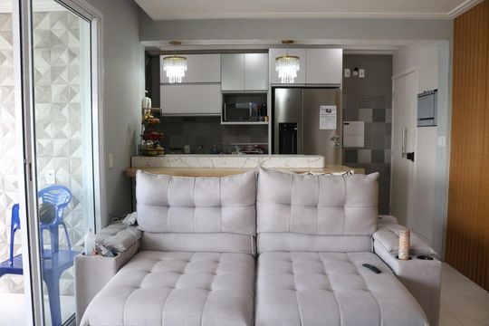 Sala de apartamento à venda com 3 quartos, 96m² em Vila Anastácio, São Paulo