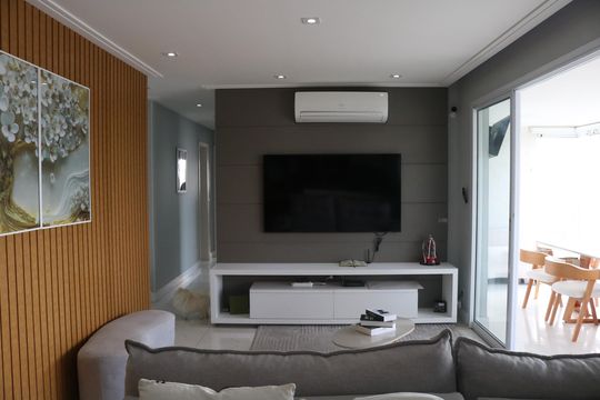 Sala de apartamento à venda com 3 quartos, 96m² em Vila Anastácio, São Paulo