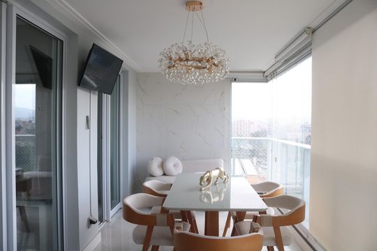 Varanda gourmet de apartamento à venda com 3 quartos, 96m² em Vila Anastácio, São Paulo