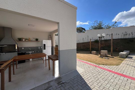Área comum - Churrasqueira de apartamento para alugar com 2 quartos, 45m² em Caiapos, Contagem