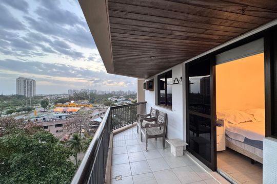 Varanda de apartamento para alugar com 3 quartos, 159m² em Barra da Tijuca, Rio de Janeiro