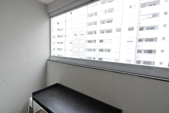 Sacada da sala de jantar de apartamento à venda com 1 quarto, 43m² em Vila Guilherme, São Paulo