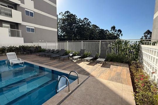 Área externa de apartamento para alugar com 1 quarto, 33m² em Portal do Morumbi, São Paulo