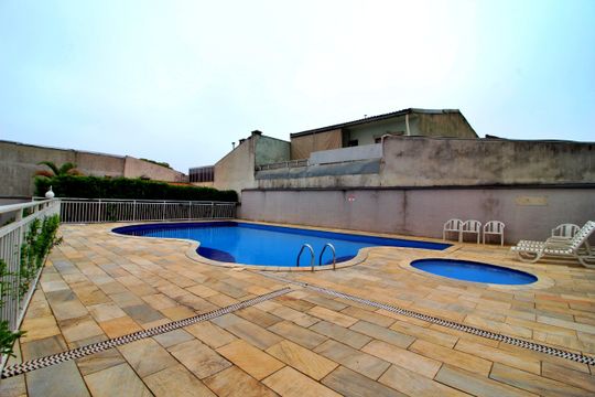 Área comum - Piscina de apartamento para alugar com 3 quartos, 60m² em Vila Homero Thon, Santo André