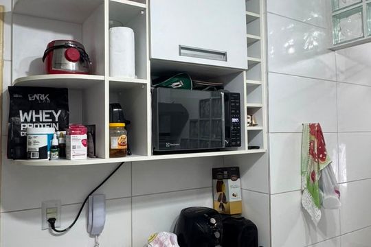 Banheiro de apartamento à venda com 2 quartos, 74m² em Vila Eldizia, Santo André