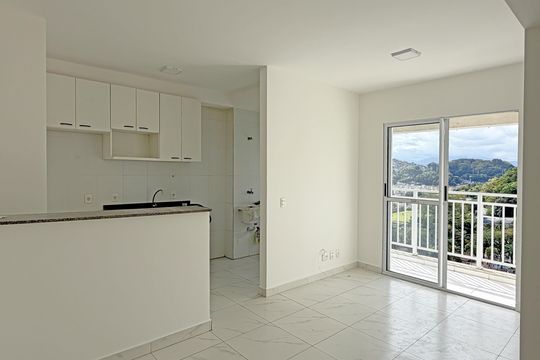 Sala de apartamento para alugar com 2 quartos, 65m² em Morro Nova Cintra, Santos