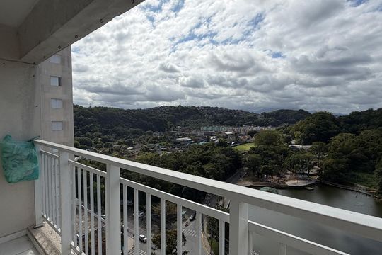 Varanda  de apartamento para alugar com 2 quartos, 65m² em Morro Nova Cintra, Santos