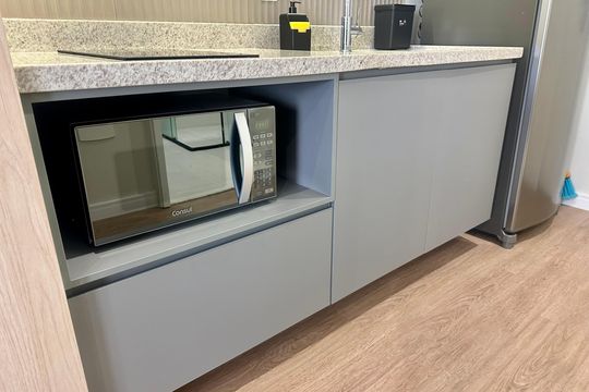 Cozinha de kitnet/studio à venda com 1 quarto, 50m² em Campo Belo, São Paulo